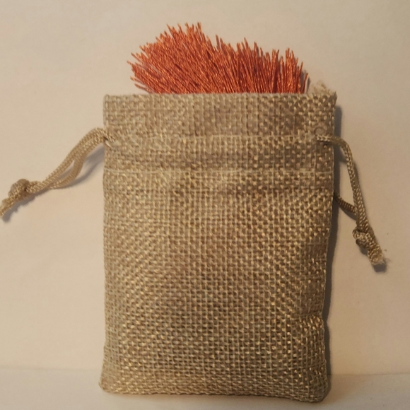 Orange and Brown Beaded Tassel Necklace - Picture 10 of 11